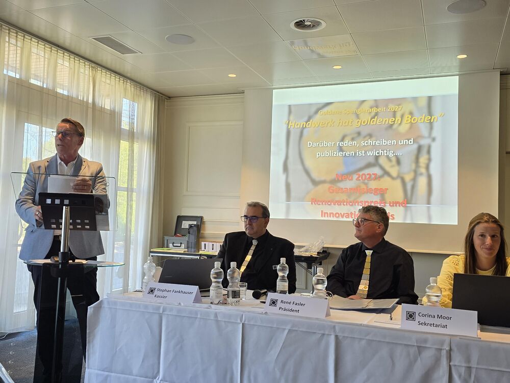 Stephan Muntwyler informiert zu Goldene Spenglerarbeit 2027.